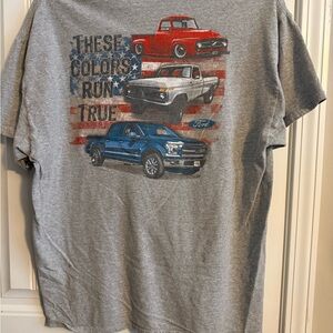 Ford Men's Gray T-Shirt with Classic Truck Design XL